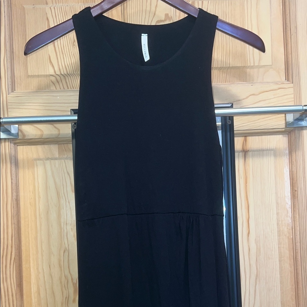 Bellamie Black  Razor Back Maxi Wrap Skirt Maxie Dress Sz M/L